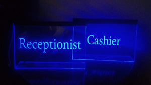 Customized LED Name And Designation Table Frame