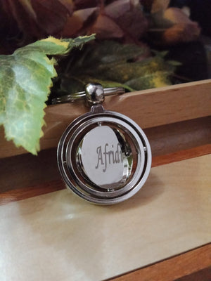 Customized Metallic Round Keychain