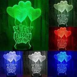 Romantic personalized Happy Birthday Gift Lamp