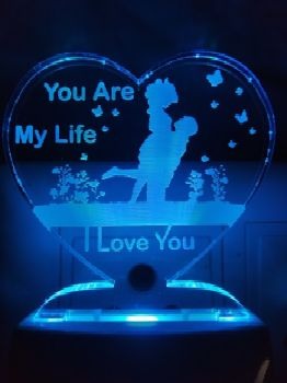 Romantic personalized Heart Design Gift Lamp