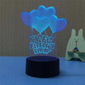 Romantic personalized Happy Birthday Gift Lamp