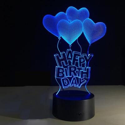 Romantic personalized Happy Birthday Gift Lamp