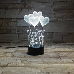 Romantic personalized Happy Birthday Gift Lamp