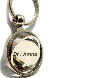 Customized Metallic Round Keychain