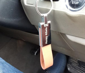 Metallic Leather Customized keychain