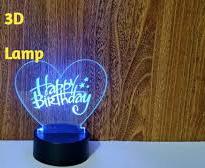 Design Your Own Customized Heart Design 3D Lamp
