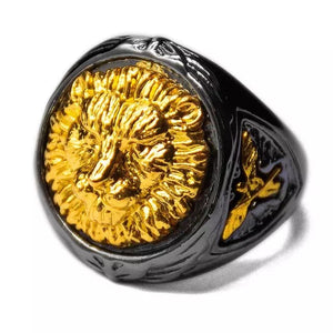 The King Lion Head Ring, Ring Men's Judah Punk Style Hop Ring