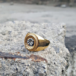 Stainless Steel 18K Gold Plated Ring for Men
