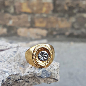Stainless Steel 18K Gold Plated Ring for Men