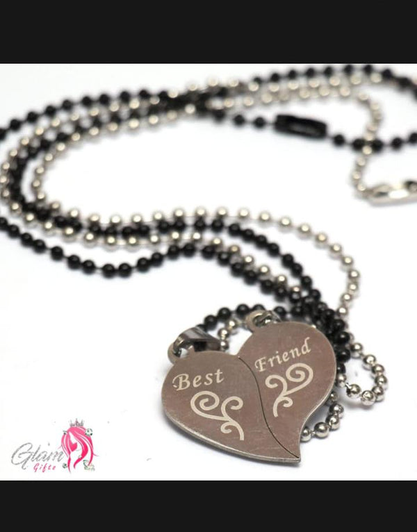 Fashion Jewelry Best Friend Pair of 2 Locket Heart Pendant Necklace for Girls