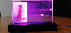 Personalize Night Light Lamp Customized Name and Picture Printed on Acrylic Plaque