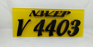 Personalized Any Bike Number Plate Acrylic Customized With Any Text - Font And Back
