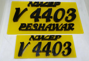 Personalized Any Bike Number Plate Acrylic Customized With Any Text - Font And Back