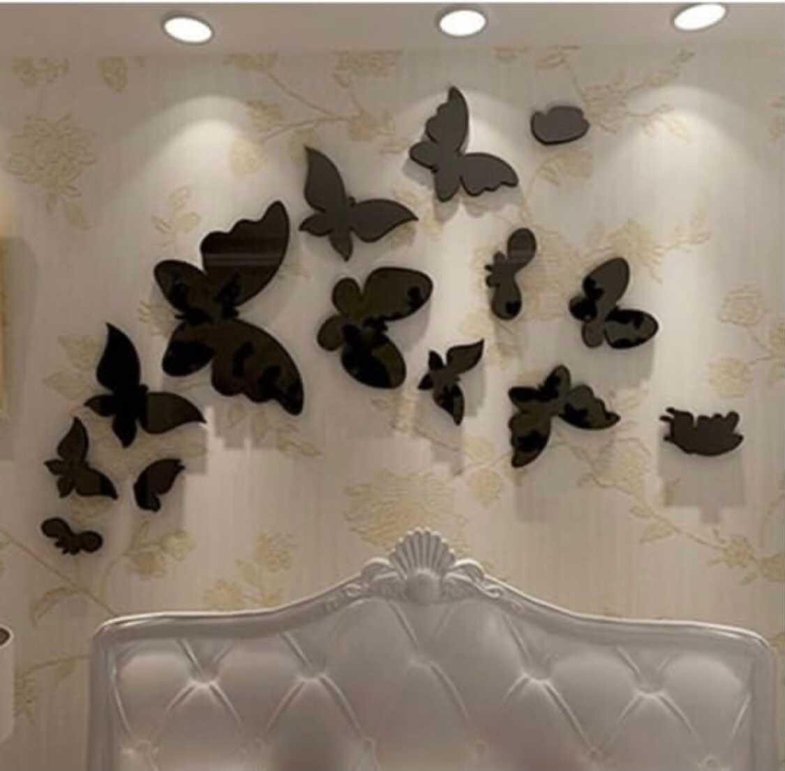 Personalized Butterfly Wall Decal Acrylic Stickers, (16 Pcs) Removable For Home Decor