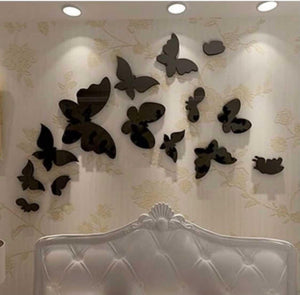 Personalized Butterfly Wall Decal Acrylic Stickers, (16 Pcs) Removable For Home Decor