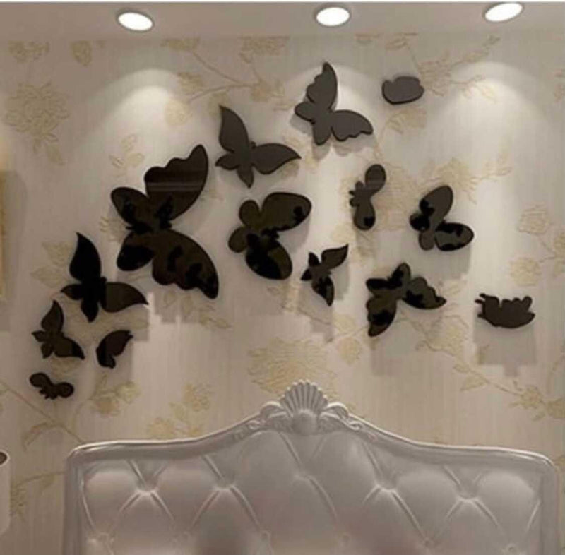 Personalized Butterfly Wall Decal Acrylic Stickers, (16 Pcs) Removable For Home Decor