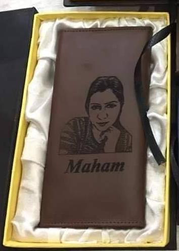 Personalized Leather Wallet Custom Engraved Picture, Text For Men and Women With Gift Box - In Brown
