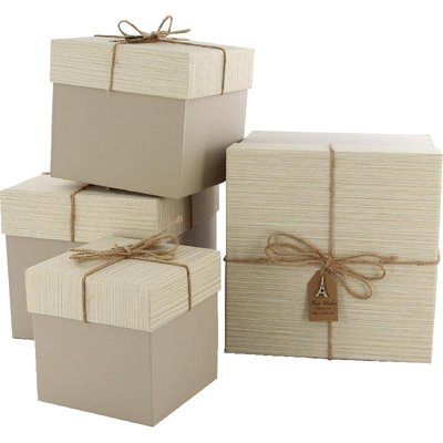 Essential Gift Boxes 4 Size With Small Acrylic Wish Card Inside
