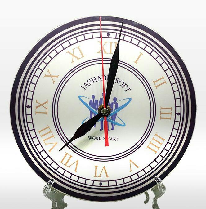 Round Shape Table Clock Customized Picture and Name