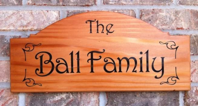 Personalized Outdoor Wooden Nameplate | Outdoor Name Plaques