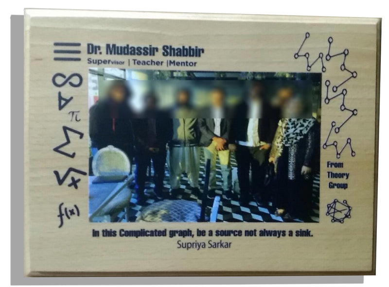 Customized Picture And Name Wooden Table Frame (8x6)