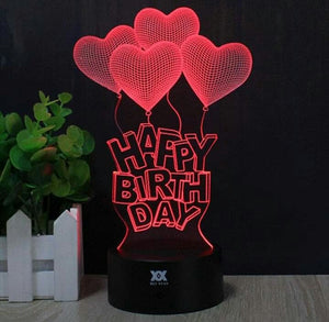 Romantic personalized Happy Birthday Gift Lamp
