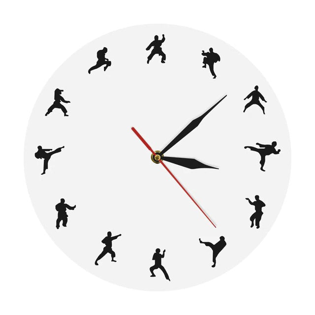 Custom Made Acrylic Wall Clock - Kung Fu Wall Clock Silent Movement Quartz