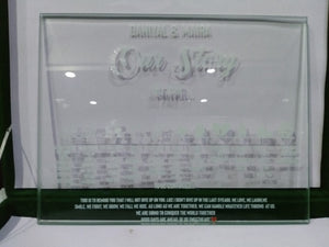 Personalized Gift Plate In Crystal 8MM - Unique Gift for Someone Special - With Gift Box