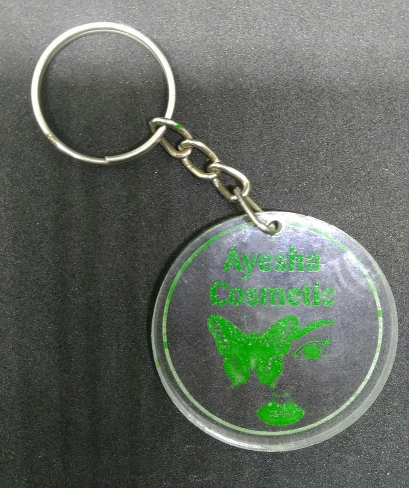 Custom Circle Transparent Acrylic Keychain, Name, Picture Or Logo