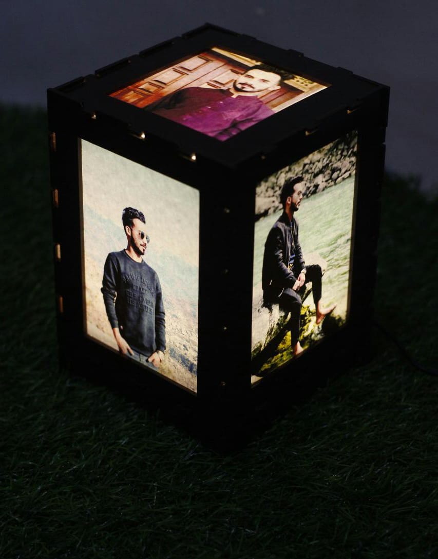 Custom Five Picture Lantern Night Light In Acrylic Material