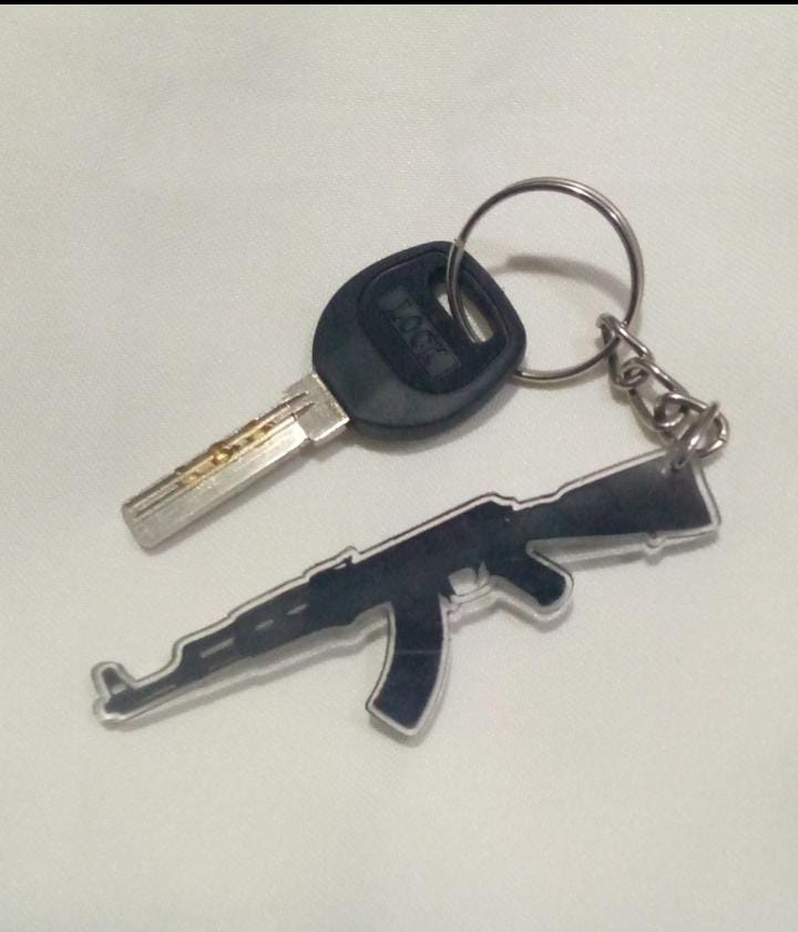 Custom Acrylic Weapon Gun Keychain