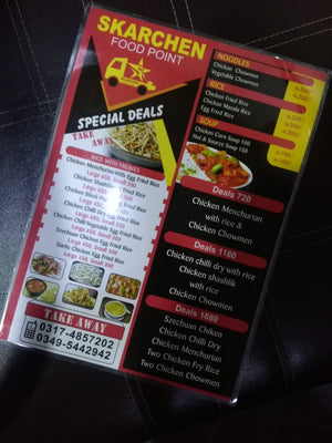 DYO Custom Menu Card For Hotels and Restaurants
