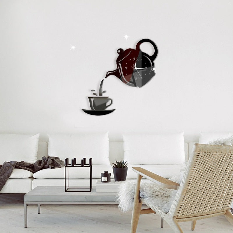 Kettle Wall Clock for kitchen and Home (12 Inches)