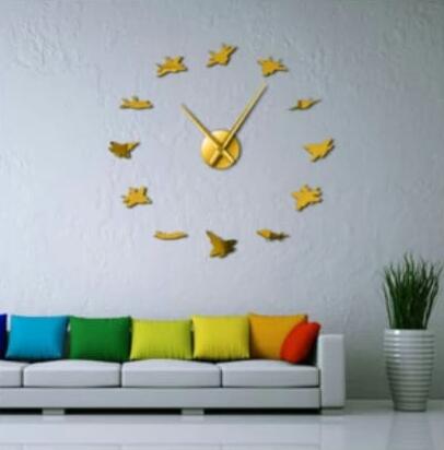 DIY 3D Acrylic Fighter Jets Wall Clock