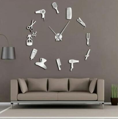 The Barber's Shop DIY 3D Acrylic Wall Clock