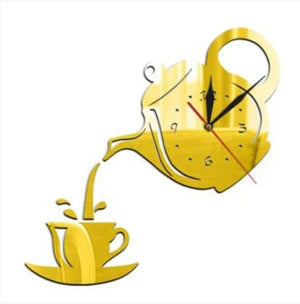 Tea Time 3D Acrylic Wall Clock