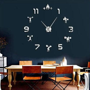 Weight Lifter DIY 3D Acrylic Wall Clock