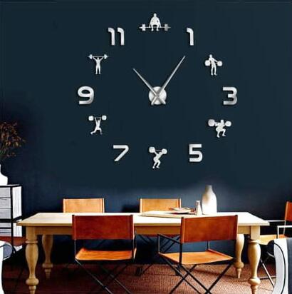Weight Lifter DIY 3D Acrylic Wall Clock