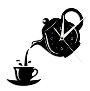 Tea Time 3D Acrylic Wall Clock