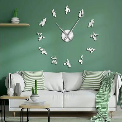 Motorcycle Lovers DIY 3D Acrylic Wall Clock