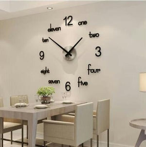 DIY 3D Acrylic English Letters Wall Clock