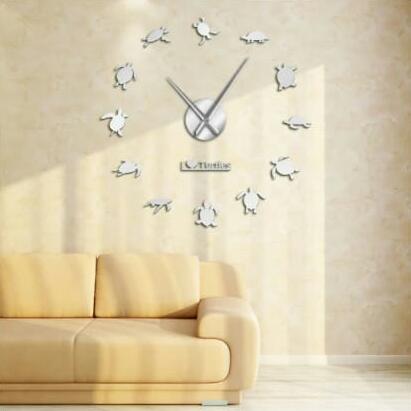 Turtles Love DIY 3D Acrylic Wall Clock