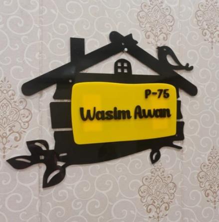 Acrylic House Name Plates - Acrylic Name Plates Available in Multiple Sizes and Colors