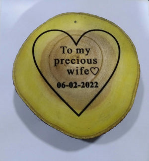 Personalized Wooden Ring Box, Customized Wedding Wooden Ring Box