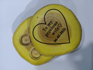 Personalized Wooden Ring Box, Customized Wedding Wooden Ring Box