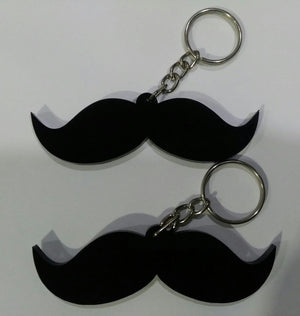 Mustaches Acrylic Keychain Perfect for the manly man in your life
