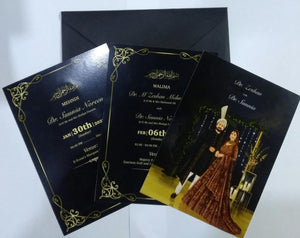 Design Your Own Custom Printed Wedding Cards With 3 Inners (5x7)