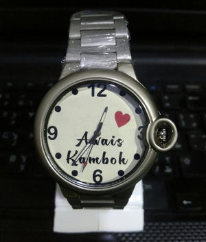 Customized Good Quality Picture - Name Hand Watch With Stand