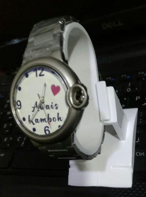 Customized Good Quality Picture - Name Hand Watch With Stand