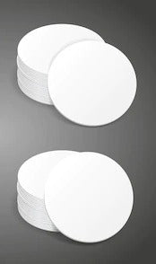 Customized White Acrylic Coaster, Coasters, Tea, Coffee, Name, Text Coasters - Round